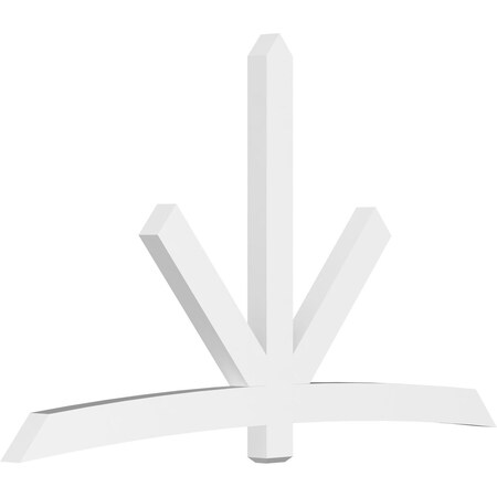 Ekena Millwork Alberta Architectural Grade PVC Gable Bracket, 108"W x 63"H x 4"D x 6"F, 14/12 Pitch GBP108X63X0406ALB00